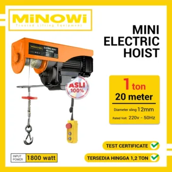 Mini Electric Hoist 1000 Kg Minowi