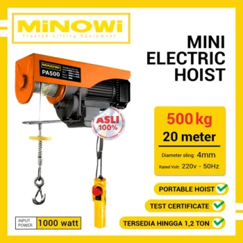Mini Electric Hoist 500 Kg Minowi